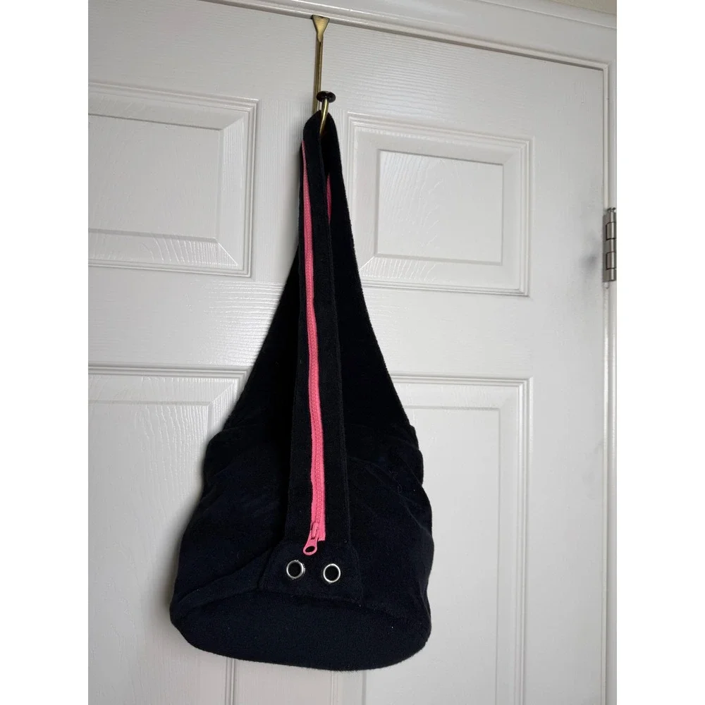 Alpinestars Women Black Pink Fleece Mini Backpack Convertible Sling Bag Grommet
